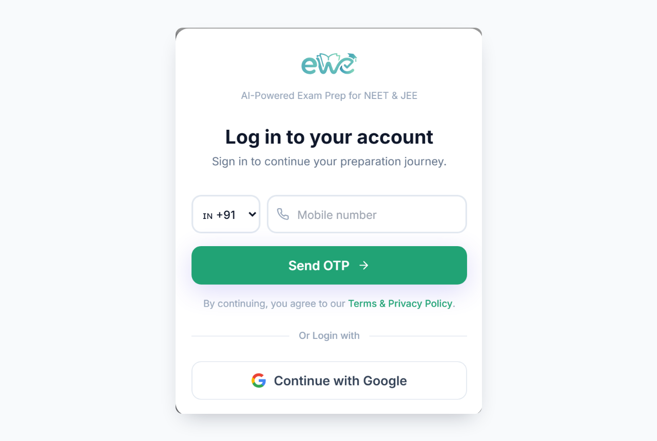 Create your account